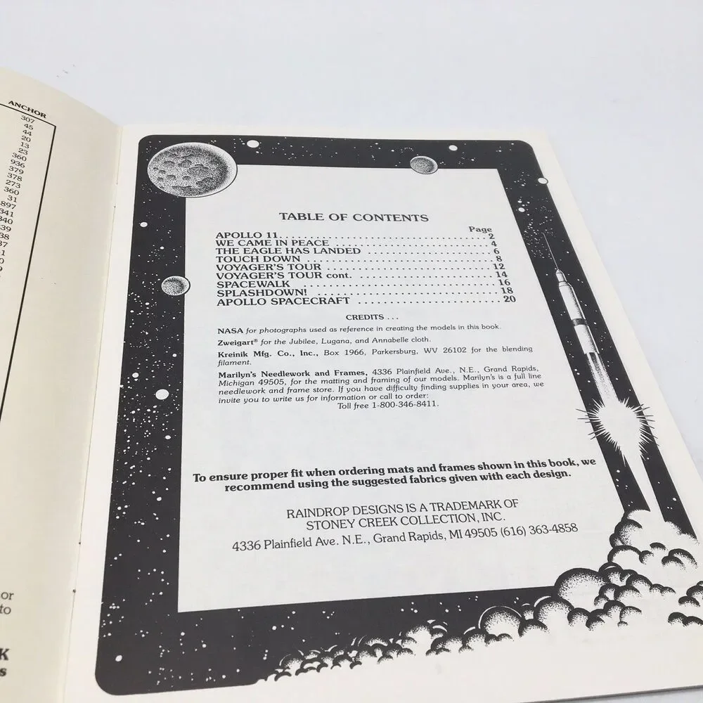 “Reach for the Stars” Cross Stitch Pattern Book Space Astronaut NASA Apollo
